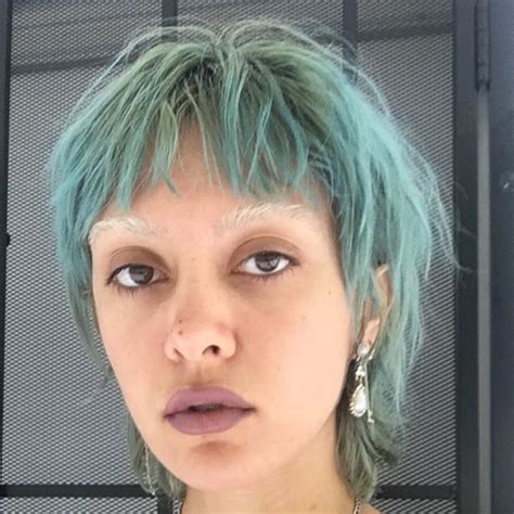 This Short Teal Mullet With Bleached Brows By Marissabaklayan Is The