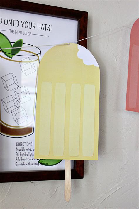 Popsicle Garland Diy Free Printable 3 Ways The Flair