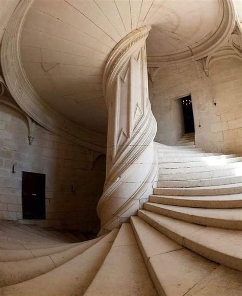 Leonardo Da Vincis Double Helix Staircase Inside The Château De