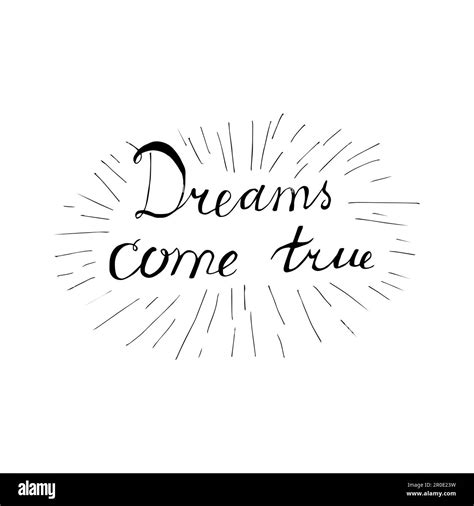 Lettering Motivation Poster Quote About Dream For Fabric Print