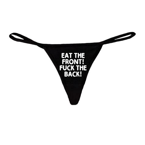 Womens Funny Sexy Thong Eat The Front Fandk The Back Lingerie Panties Overstock 12917067