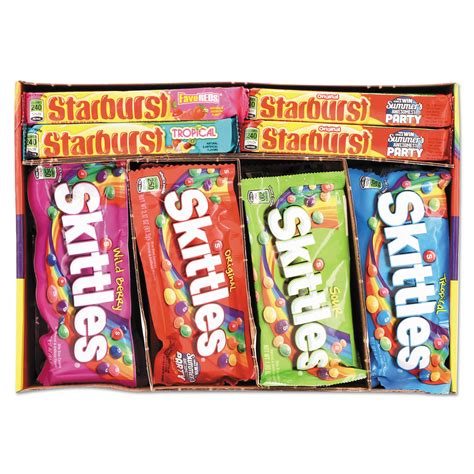 Wrigleys® Skittles And Starburst Fruity Candy Variety Box Assorted 30