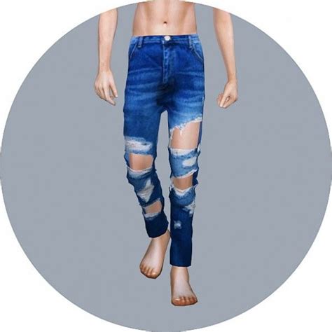 Sims4 Marigold Destroyed Jeans • Sims 4 Downloads Sims 4 Male