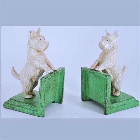 Scotty Dog Scottish Terrier Bookends Vintage Style Heavy Cast Iron
