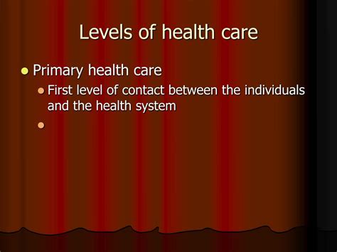 Ppt Levels Of Health Care Powerpoint Presentation Free Download Id