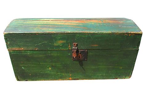 Antique Green Trunk Antiques Vintage Suitcases Trunks And Chests