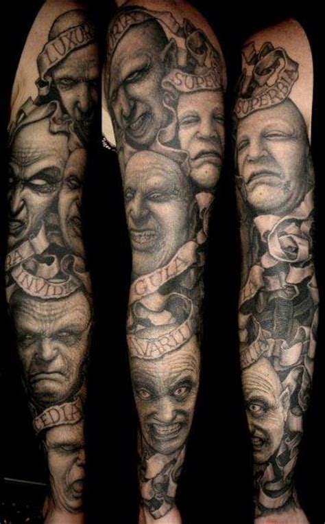 Seven Deadly Sins Arm Sleeve Tattoo By Paul Booth Tattoonow