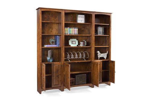 Solid Alder Wood Custom Size And Finish Bookcase Wall — Annie Oakleys