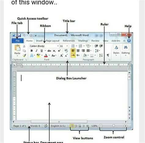 Draw A Neat Labelled Diagram Of Ms Word 2007 Application Window
