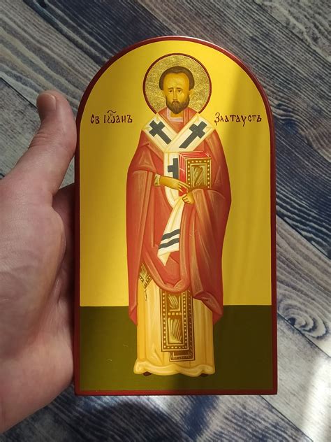 Saint John Chrysostom Orthodox Saint Orthodox Icon Hand Etsy