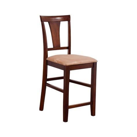 For patio dining chairs that fit around a small dining table, select an armless model. 90% OFF - Light Cherry Wood Counter Height Chair with ...