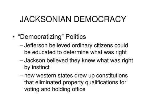 Ppt Jacksonian Democracy Powerpoint Presentation Free Download Id
