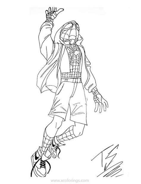 Miles Morales Spider Verse Coloring Pages Coloring Pages
