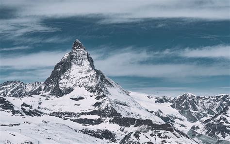 Download Wallpaper 3840x2400 Mountain Peak Snowy Mountain Range