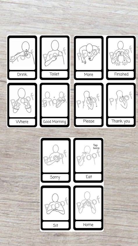 12 Printable Makaton Sign Flash Cards Babies Toddlers And Pre