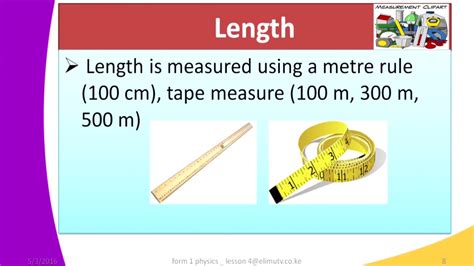 Form1 Physics Lesson4 Measurement 1 Definition Of Length Area And