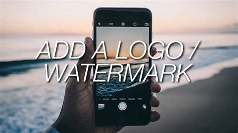 How To Add A Logo Watermark To Your Photos Youtube