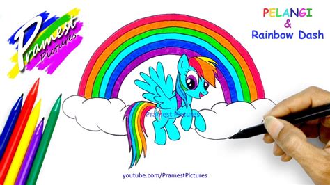 Rainbow Dash Pelangi Menggambar Dan Mewarnai Gambar My Little Pony