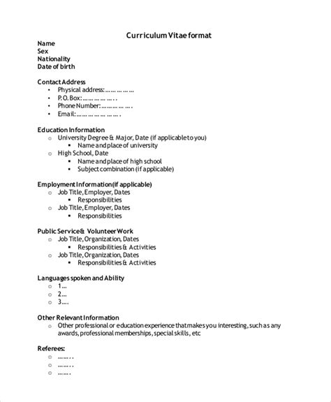 Simple resume sample for job. FREE 9+ Simple Resume Format in MS Word | PDF