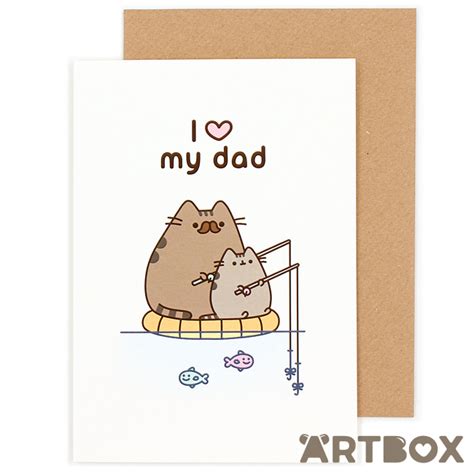 Buy Pusheen I Love My Dad Greeting Card At Artbox