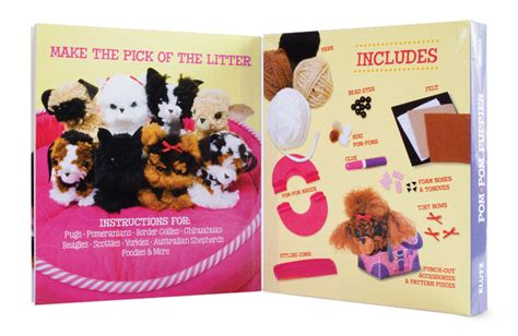 Make your own adorable dogs. Klutz: Pom-Pom Puppies by Editors of Klutz - Art and Craft Kit - The Parent Store