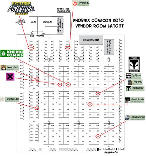 Phoenix Comic Con 2010 Map By Mattcrap On Deviantart