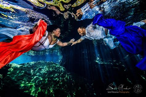 Awesome Black Woman Underwater Maternity Mexico Brittney