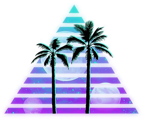 Vaporwave Palm Tree Png Free Logo Image