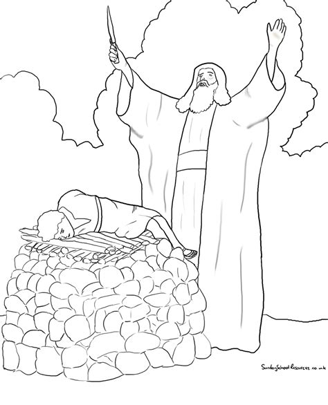 6 Pics Of Offering Bible Coloring Pages Easy Abraham And Isaac