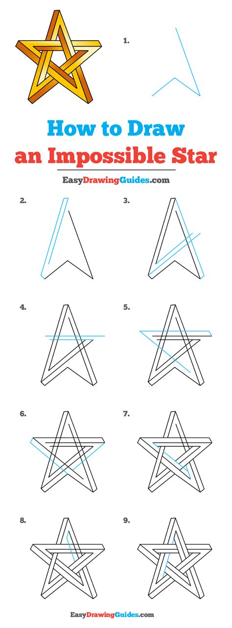 How To Draw An Impossible Star Really Easy Drawing Tutorial Drawing