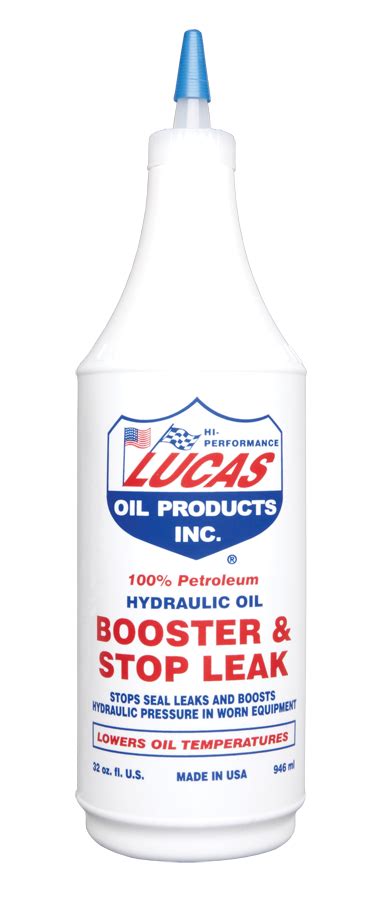 I stopped about 3 blocks later, checked the oil (it was almost completely full (maybe 1/4 quart down). Lucas Oil 10019 Hydraulic Oil Booster/Stop Leak/12x1/Quart ...