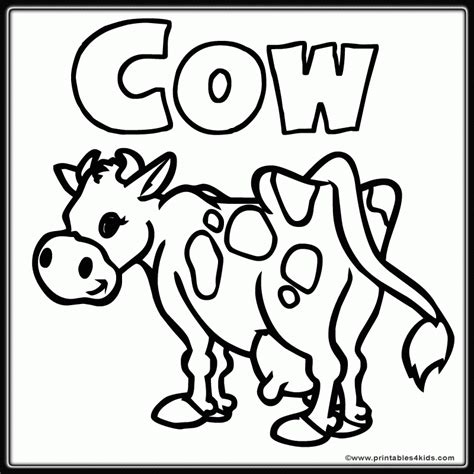 C Cow Coloring Pages Coloring Home
