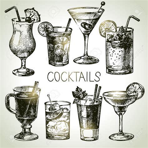 Drawing Cliparts Stock Vector And Royalty Free Drawing Illustrations Cocktail Illustration