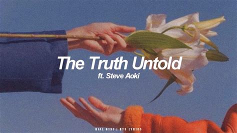 The Truth Untold Ft Steve Aoki Bts 방탄소년단 English Lyrics Youtube