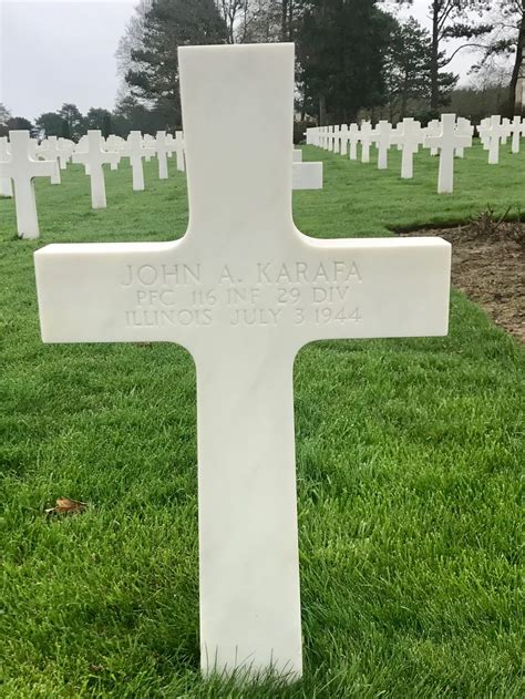 116th Infantry Regiment Roll Of Honor Pfc John A Karafa