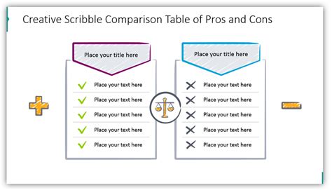 How To Show Comparison With Pros And Cons Ppt Diagrams Blog Creative Presentations Ideas
