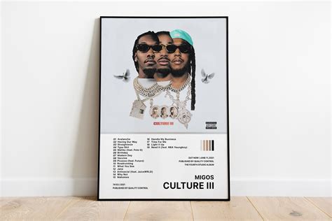 Culture Iii Migos Clean Album Poster Etsy
