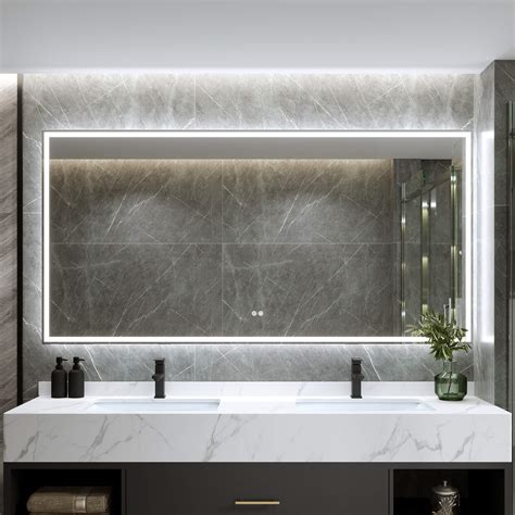 Buy Decorvella 72 X 36 Inch Led Lighted Bathroom Mirror Dimmable Backlit Wall Mounted Vanity