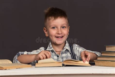 Boy Child Read Book Children Education Stock Photo Image Of Concept