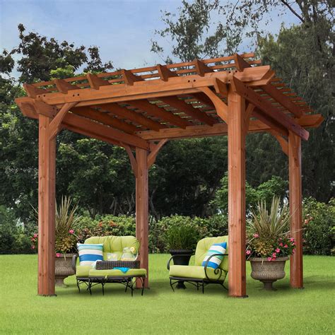 10 X 10 Pergola Turns Your Patio Into A Naturally Shaded Oasis By Letting Vines And Roses Grow