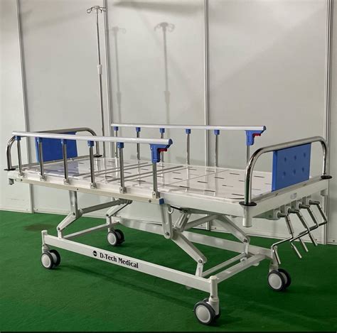 Icu Five Function Bed With S S Panel Collapsible Side Railings Wheels