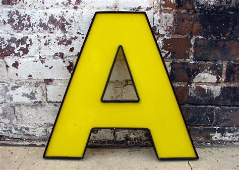 Large Reclaimed Sign Letter A Vintage Industrial By Twangvintage