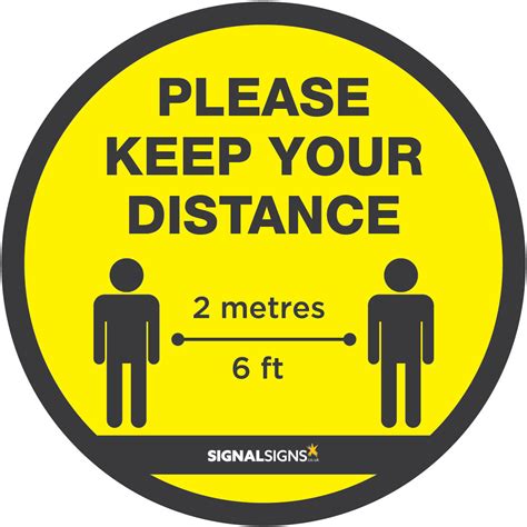Covid 19 Please Keep Your Distance Floor Graphic 300mm X