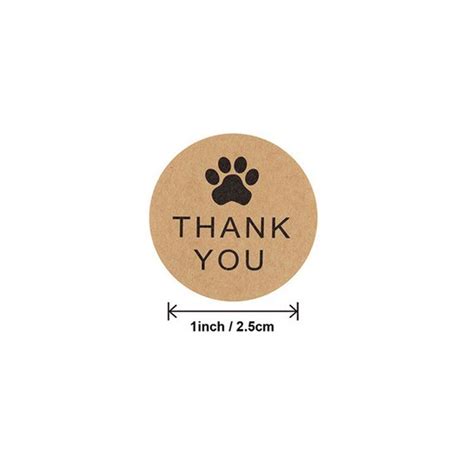 Cheap 100pcs Kraft Paper Thank You Stickers With Red Heart Handmade