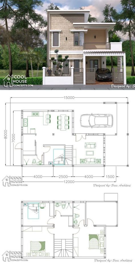 Two Storey House Design With 167 Square Meters Floor Area Building