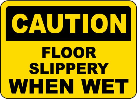 floor slippery when wet sign e5298 by