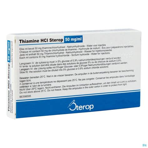 Sterop Thiamine Hcl 50mg Ml 2 Ml 10 Amp Pharmacodel
