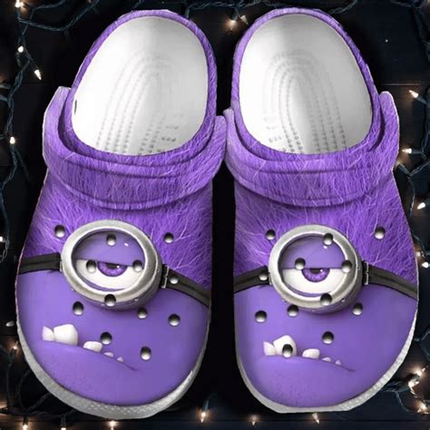 Minions Purple Gift For Lover Rubber Crocs Crocband Clogs Derwoenshop