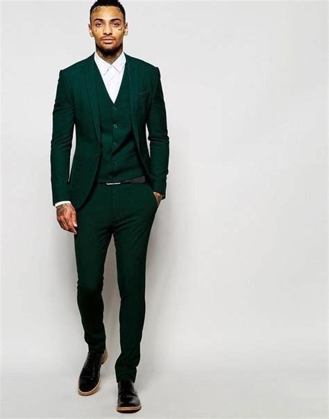 Perfect Winter Date Night For Men 32 Green Suit Men Dark Green Suit