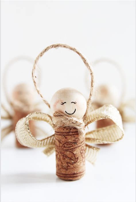 How To Make Wine Cork Angels Recipe With Images Christmas Crafts